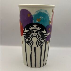 Starbucks GOLD HEARTS BALLOON LOLLIPOP Ceramic Mug